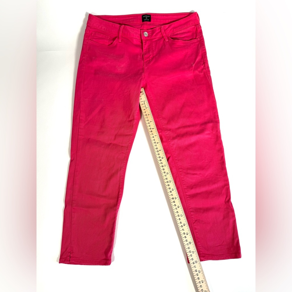 Just Black Hot Pink Magenta Light Fade Denim High-Rise Cropped Jeans Barbiecore - Picture 9 of 11